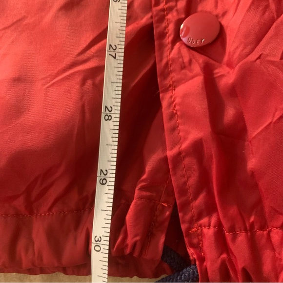 Hooded/lined Obey nylon coaches jacket, large. - Picture 8 of 8